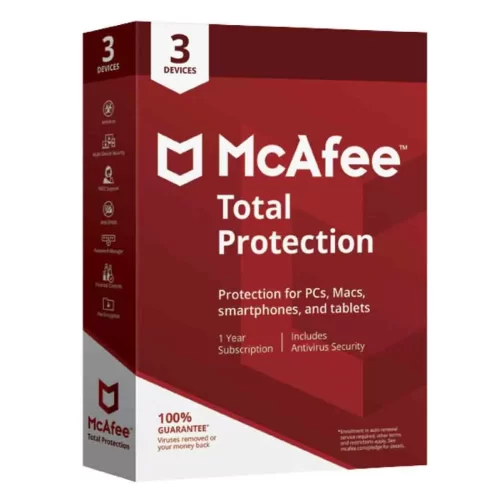 McAfee Totaval Protection 3 Pc 1 Year (Single Key)