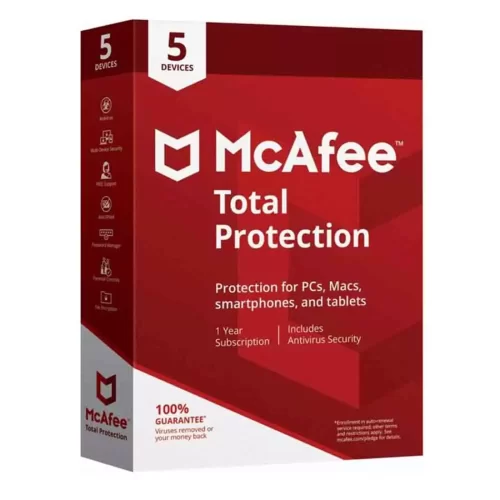 McAfee Total Protection 5 Pc 1 Year (Single Key)